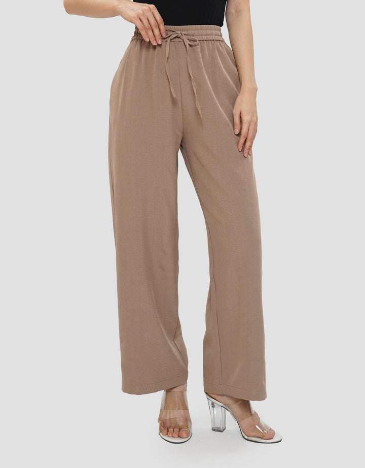 CONNEXION DRAWSTRING LOOSE FIT CELANA PANJANG WANITA