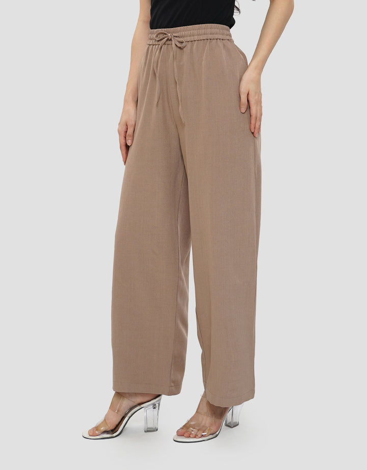CONNEXION DRAWSTRING LOOSE FIT CELANA PANJANG WANITA