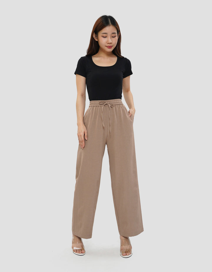 CONNEXION DRAWSTRING LOOSE FIT CELANA PANJANG WANITA