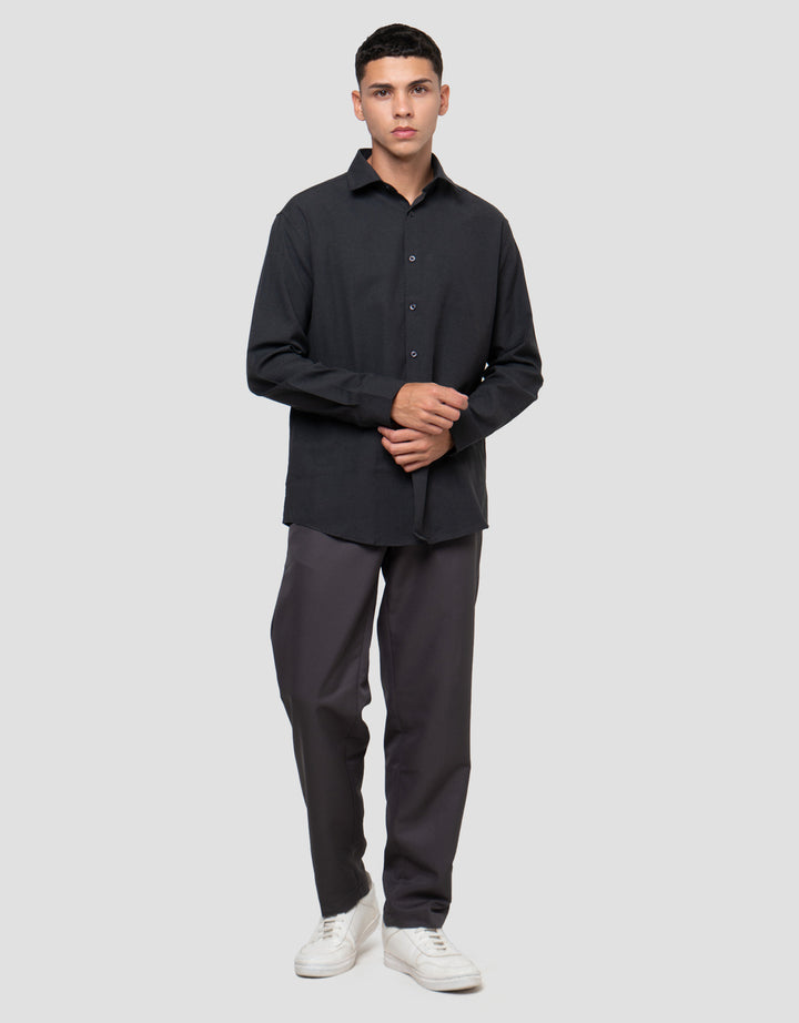 COLE SOLID TEXTURE KEMEJA LENGAN PANJANG PRIA