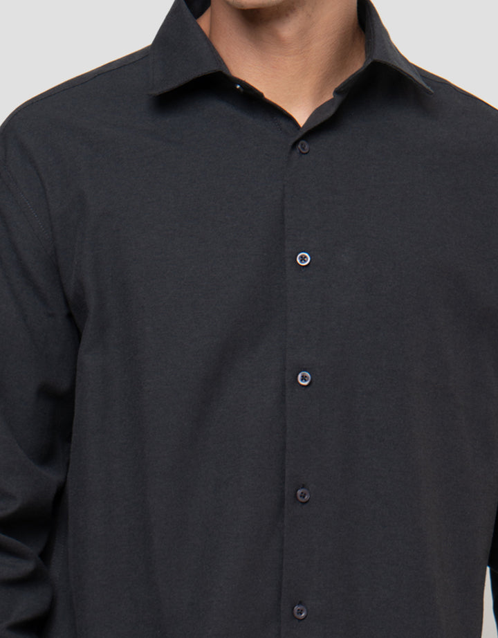 COLE SOLID TEXTURE KEMEJA LENGAN PANJANG PRIA