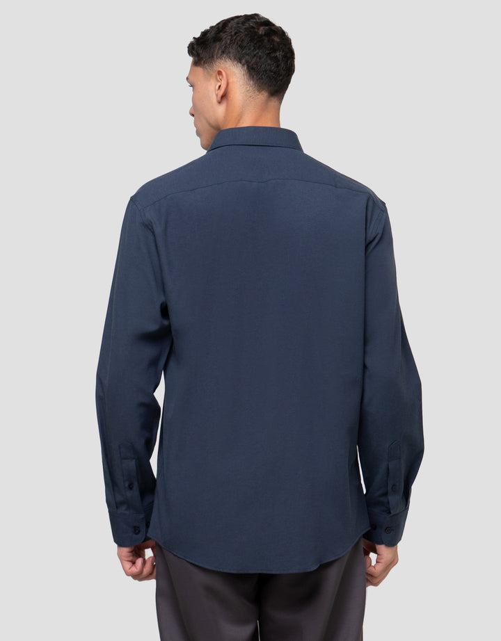 COLE SOLID TEXTURE KEMEJA LENGAN PANJANG PRIA