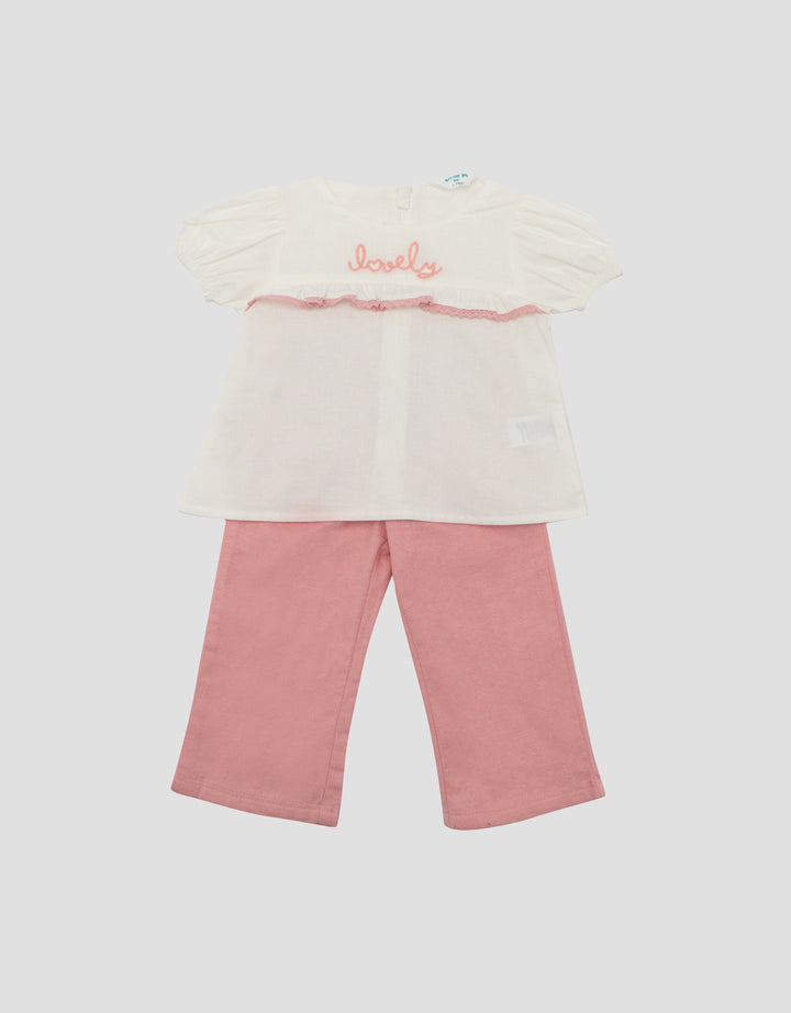 LITTLE M BORDIR LOVELY PAKAIAN SETELAN BAYI