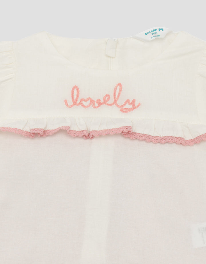 LITTLE M BORDIR LOVELY PAKAIAN SETELAN BAYI