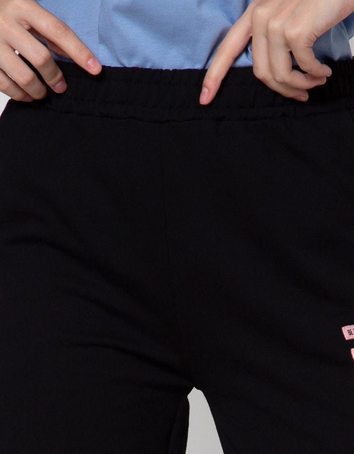 American Jeans Women Jogger Pants Black Patch