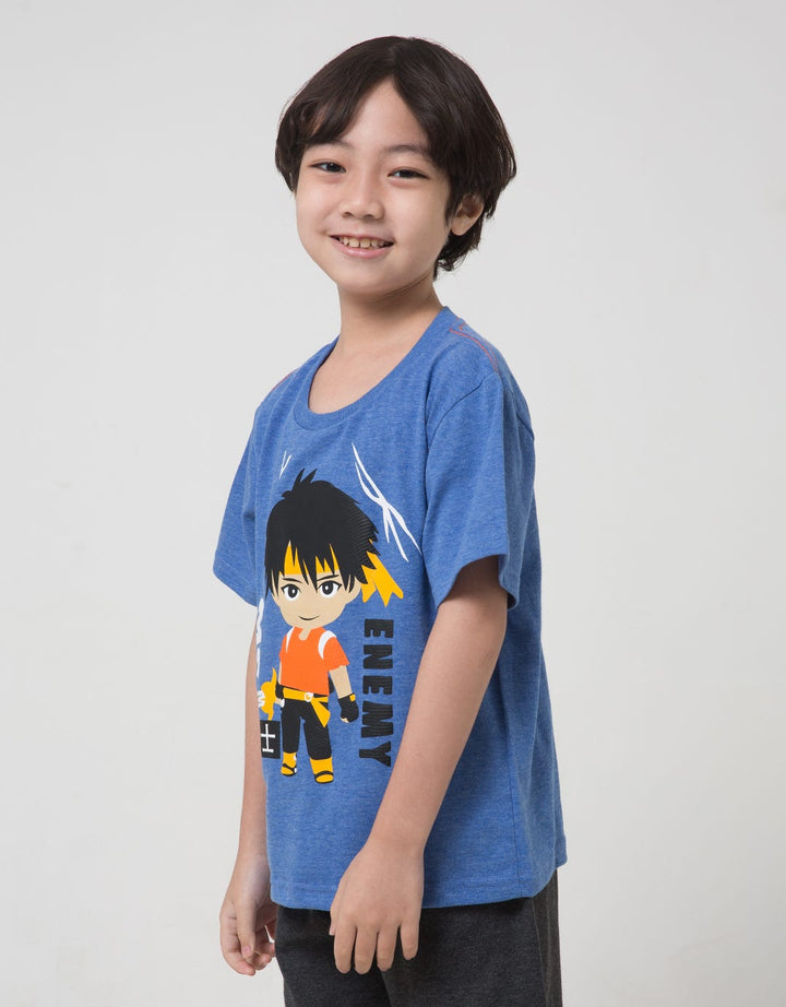 Little M Anime Sword Enemy Short Sleeve T-Shirt