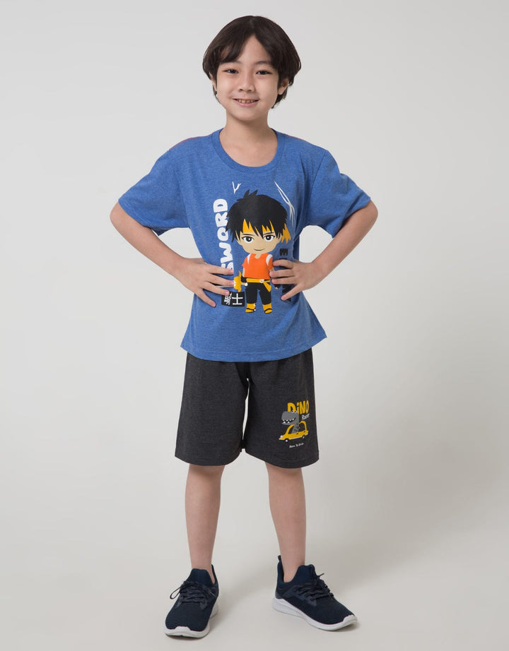 Little M Anime Sword Enemy Short Sleeve T-Shirt