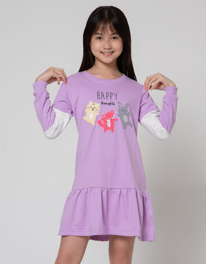 Aero Animal Print Dress Anak Perempuan