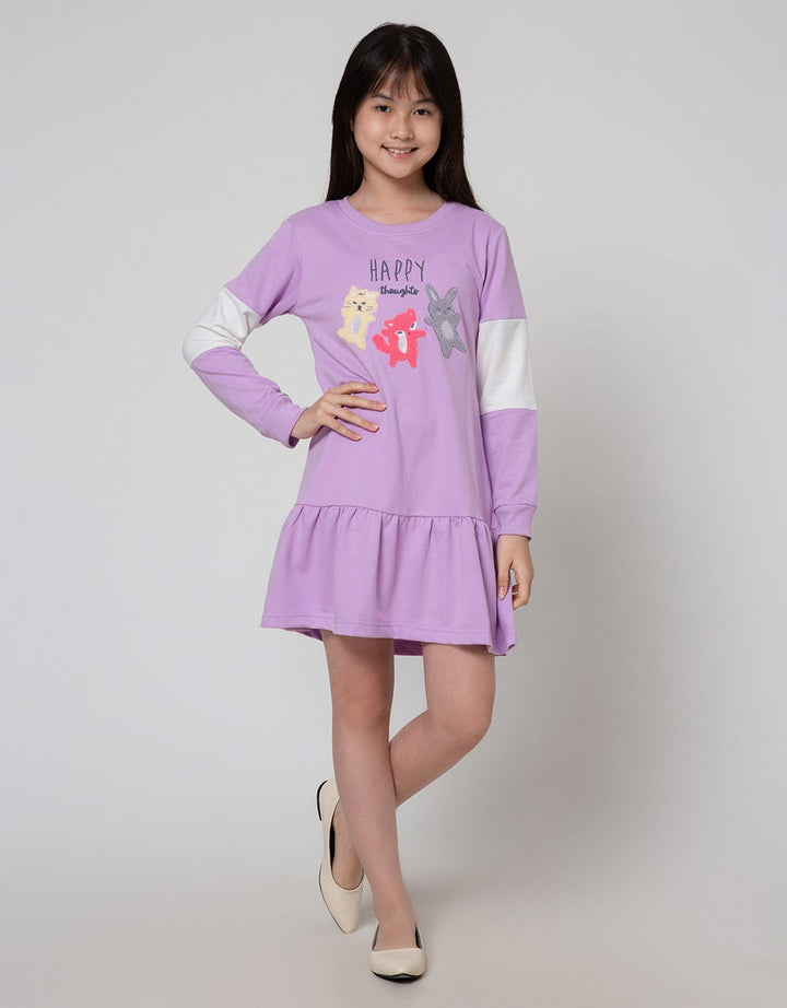 Aero Animal Print Dress Anak Perempuan
