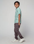 Nevada Short Sleeve Shirt Cotton Tancel Stripe