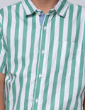 Nevada Short Sleeve Shirt Cotton Tancel Stripe