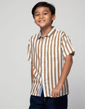Nevada Short Sleeve Shirt Cotton Tancel Stripe