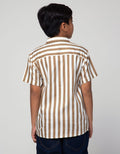 Nevada Short Sleeve Shirt Cotton Tancel Stripe