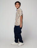 Nevada Short Sleeve Shirt Cotton Tancel Stripe