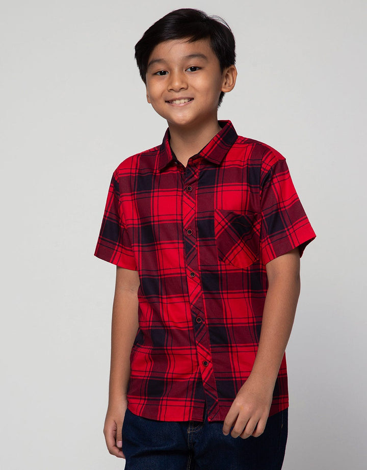 Nevada Short Sleeve Shirt Poplin Fullprint Check