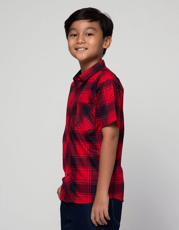 Nevada Short Sleeve Shirt Poplin Fullprint Check