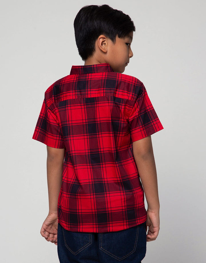 Nevada Short Sleeve Shirt Poplin Fullprint Check