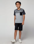 Nevada Rib Splash Celana Jeans Pendek Anak Laki-Laki