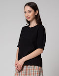 Connexion Short Sleeve Blouse Crinkle