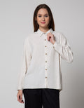 Details Long Sleeve Shirt Plain With Button Placket Opening