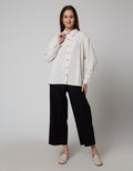 Details Long Sleeve Shirt Plain With Button Placket Opening
