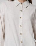Details Long Sleeve Shirt Plain With Button Placket Opening