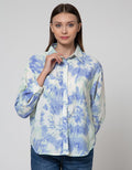 Details Long Sleeve Shirt Printed With Button Opening