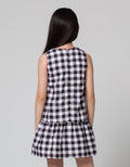 Kidz Too Sleeless Midi Dress Kotak Hitam Kantong Geber Cherry
