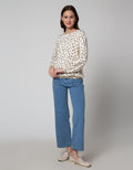 Details High Waist Celana Kulot Denim Wanita