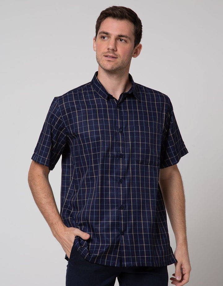 Stanley Adams Short Sleeve Shirt Checks Regular
