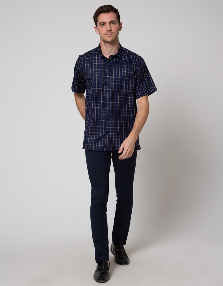Stanley Adams Short Sleeve Shirt Checks Regular