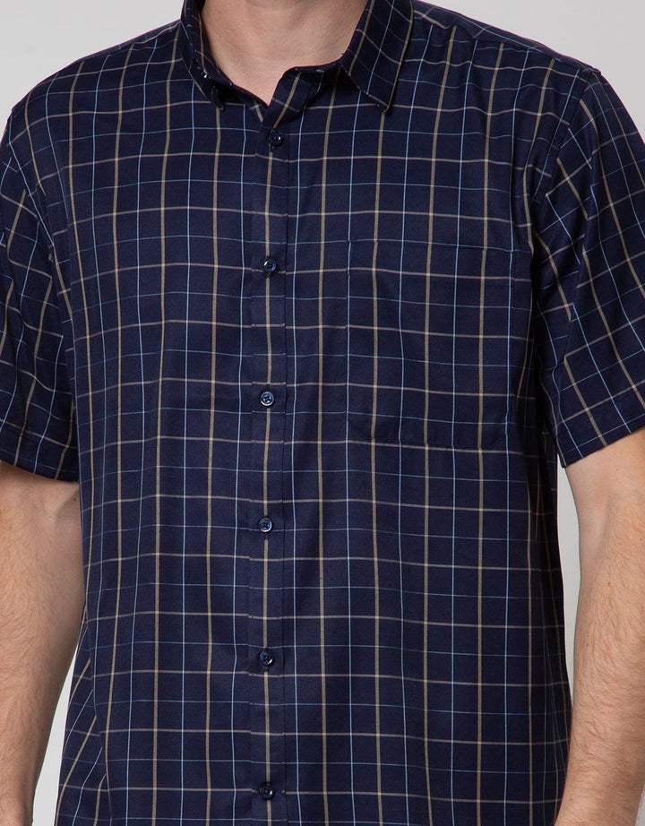 Stanley Adams Short Sleeve Shirt Checks Regular
