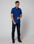Stanley Adams Lengan Pendek Shirt Texture Slim