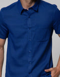 Stanley Adams Lengan Pendek Shirt Texture Slim