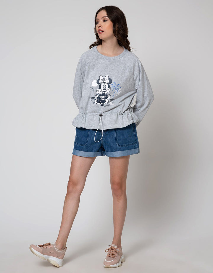 Details Sweatshirt With Waist String