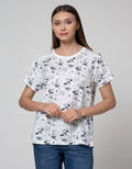 Details Short Sleeve T-Shirt All Over Print Tee Minnie On The Beach