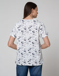 Details Short Sleeve T-Shirt All Over Print Tee Minnie On The Beach