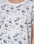 Details Short Sleeve T-Shirt All Over Print Tee Minnie On The Beach