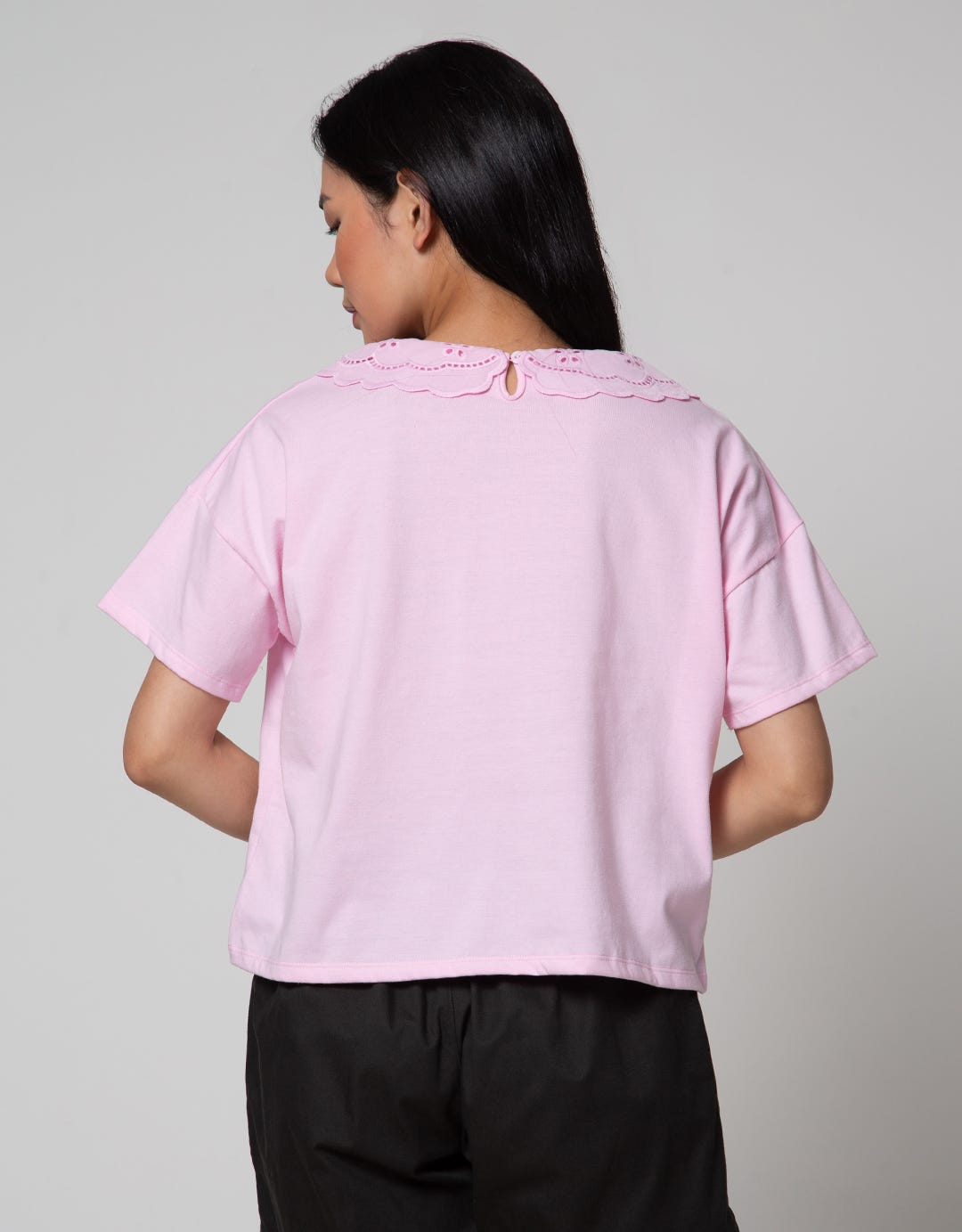 Details Blouse Jersey With Embro Applique At Peter Pan Co