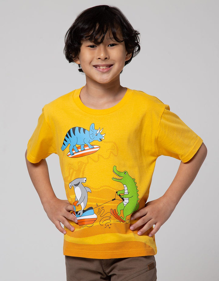 Little M Short Sleeve T-Shirt Best Buy Dino Surf