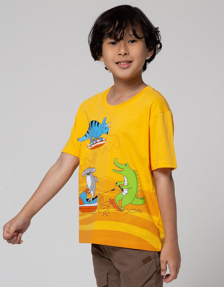 Little M Short Sleeve T-Shirt Best Buy Dino Surf