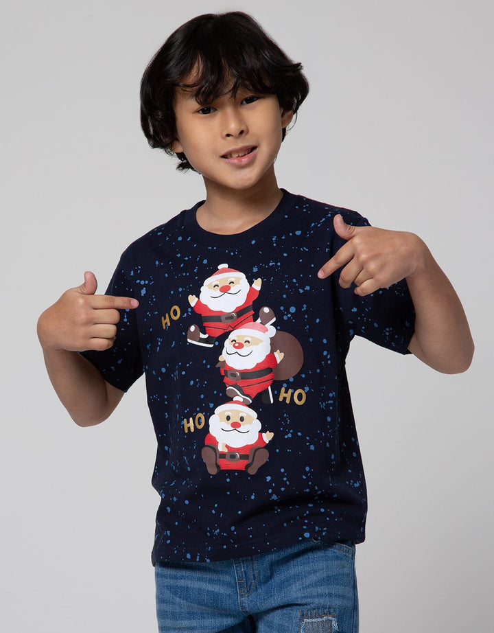 Little M Short Sleeve T-Shirt Christmas Santa Ho Ho Ho