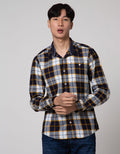Cardinal Jeans Plaid Pattern Long Sleeve Shirt