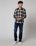Cardinal Jeans Plaid Pattern Long Sleeve Shirt