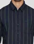 Cardinal Vertical Stripe Men's Long Sleeve Shirt