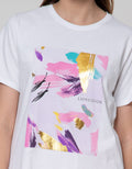 Details Short Sleeve T-Shirt Regular Tee Print Abstract Painting