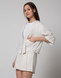Details Blazer 7/8 Sleeves With 1 Covered Button