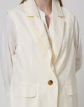 Details Vest With Flap Pocket And Button
