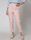 Details Long Pants High Waist W Half Elastic At Waist