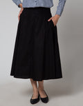 Details Midi Skirt Medium Length With Pocket Ruffle